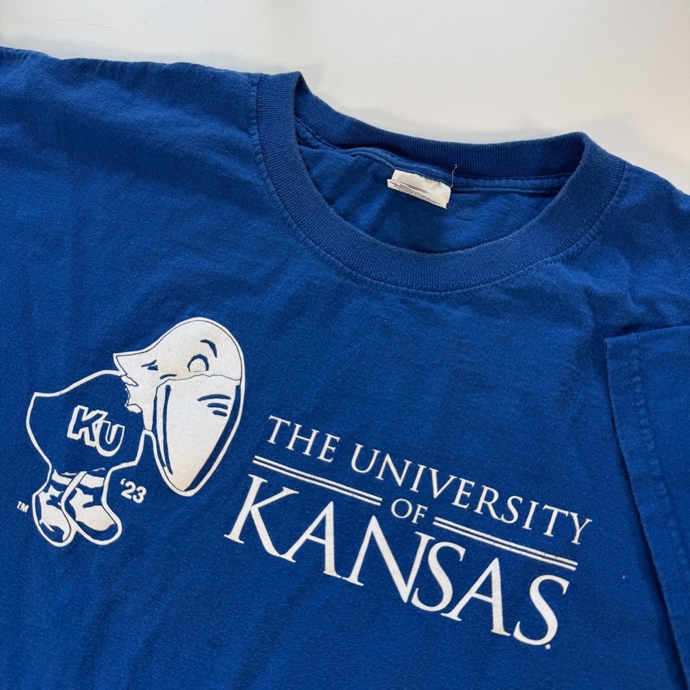 University Of Kansas KU '23 Jerzees Short Sleeve T Shirt Adult Large Jayhawks
